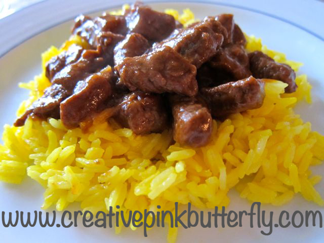 Beef Stew with Coconut Milk and Turmeric Rice Recipe
