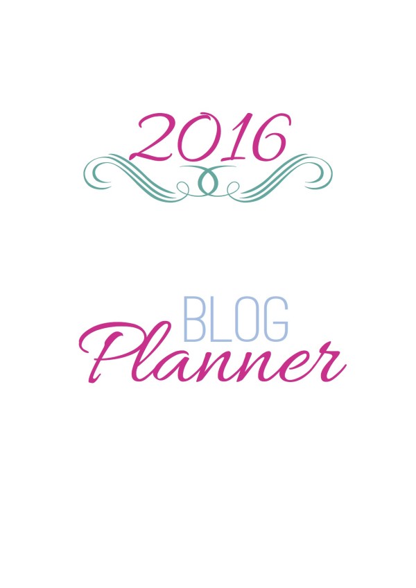 2016 Blog Planner