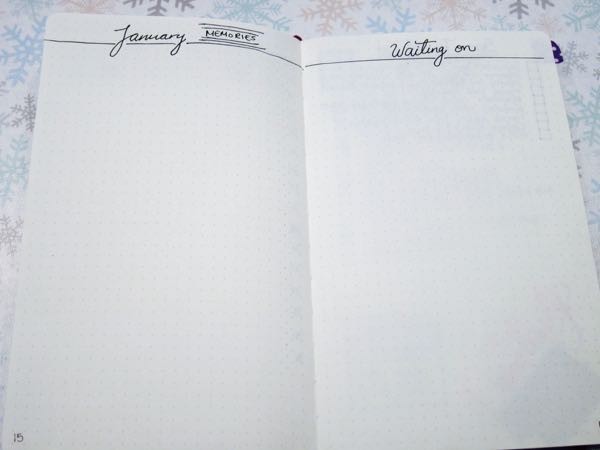 Bullet Journal Memories Waiting On