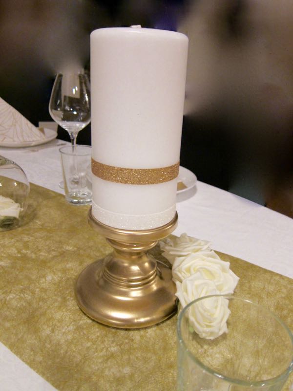 Gold Candle Holder and Washi Tape Candle - 2 of 3
