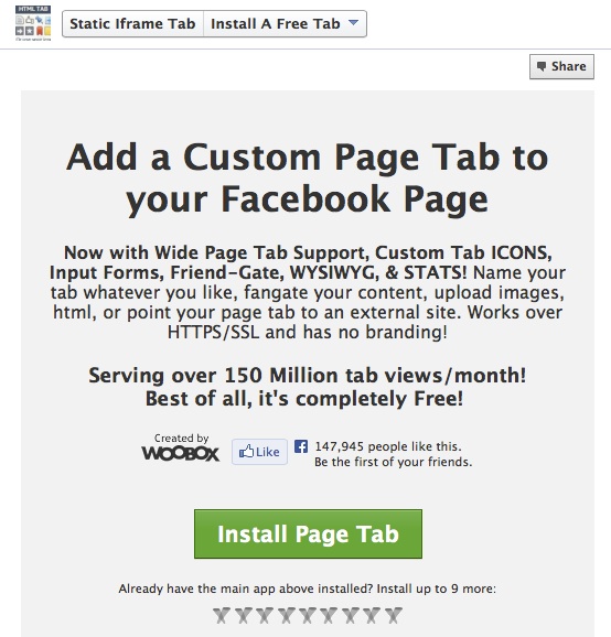 How To Create A Tab To Link Your Blog To Your Facebook Page