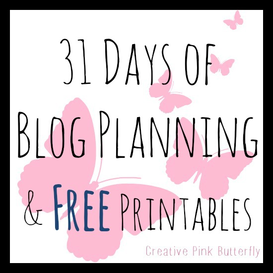{Thirty-One Days of Blog Planning & Free Printables} Introduction